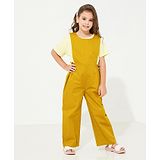 Cherry Crumble By Nitt Hyman Short Sleeves Solid Tee With Jumpsuit & Headband - Yellow