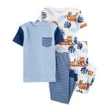 Carters Carter's 4-Piece Palm Trees 100% Snug Fit Cotton PJs - Blue