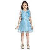 Peppermint Sleeveless Embellished & Embroidered Party Wear Dress - Sky Blue