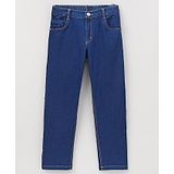 Little Kangaroos Full Length Washed Denim Jeans - Dark Blue