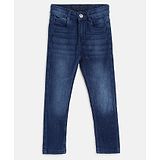 Tales & Stories Slim Fit Solid Jeans - Dark Blue