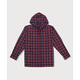 GINI & JONY Gini And Jony Full Sleeves Hooded Checks Shirt - Red