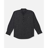 GINI & JONY Gini And Jony Full Sleeves Solid Shirt - Black