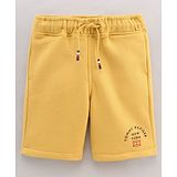 Tommy Hilfiger Cotton Knit Knee Length Shorts Solid Colour - Yellow