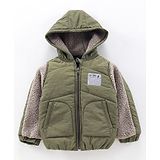 Little Kangaroos Full Sleeves Quilted Winter Jacket - Green