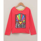 Vitamins Cotton Knit Full Sleeves Top Text Print - Red