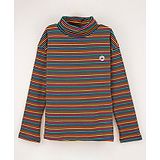 Vitamins Full Sleeves Striped Skivi Top - Multicolor