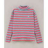 Vitamins Full Sleeves Striped Skivi Top - Light Grey