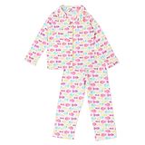 Earth Conscious Full Sleeves Fish Print Night Suit - Off White & Pink