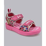 Kidsville Barbie Printed Velcro Closure Sandals - Pink