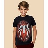 Kidsville Short Sleeves Marvel Spiderman Printed Tee - Black