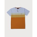 GINI & JONY Gini And Jony Half Sleeves T-Shirt Color Block Print - Orange