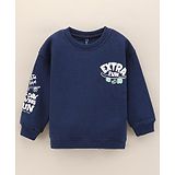 Little Kangaroos Full Sleeves Sweatshirt Multiprint - Navy Blue