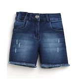 Tiny Girl Bottom Distressed Washed Denim Shorts - Blue