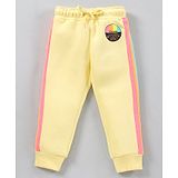 Vitamins Full Length Fleece Lounge Pant Text Print - Yellow