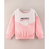 Vitamins Full Sleeves Text Printed Sweatshirt - Peach