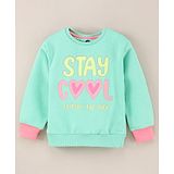 Vitamins Full Sleeves Sweatshirt Text Print - Green