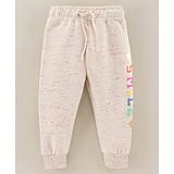 Vitamins Full Length Joggers Pant Smile Text Print - Melange