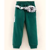 Little Kangaroos Little Kangaroo Full Length Solid Color Fleece And Woollen Bottom With Bag - Green