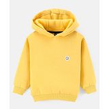 Little Kangaroos Full Sleeves Hooded Sweatshirt Solid Colour - Yellow