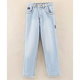 Little Kangaroos Full Length Washed Denim Jeans - Light Blue