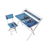 Wishing Clouds Frozen Pattern Printed Foldable Study Table and Chair Set - Multicolour