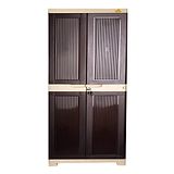 National Plastic Plastic Cupboard-Medium - Brown & Beige