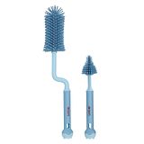 Luv Lap LuvLap 360 Degree Movable Silicone Bristle Bottle Brush Pack Of 2 - Blue