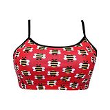 Dchica D'chica Non Padded Non Wired Bee Printed Beginner Bra - Red