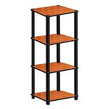 USHA SHRIRAM 4-Tier Side Table Teak Natural Wood - Brown Black