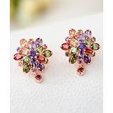 YouBella Valentine Gifts  Jewellery Valentine Collection AAA Swiss Zircon Fancy Party Wear Earrings for Girls & Women Multicolour - 25 g