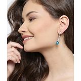 YouBella Valentine Gifts  Jewellery Valentine Collection Zircon Fancy Party Wear Earrings for Girls & Women Blue - 30 g