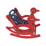 Babyjoys Rocking Chair With Safety Bar - Red Blue