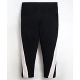 Cherry Crumble By Nitt Hyman Brush Polar Fleece Colorblocked Striped Track Pant -Black