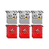 Disney By Kuber Kuber Industries Disney Print Non Woven Travel Shoe Cover String Bag Organizer Pack of 18 - Grey & Red