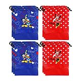 Disney By Kuber Kuber Industries Disney Print Non Woven Travel Shoe Cover String Bag Organizer Pack of 12 - Royal Blue & Red