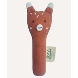 Abracadabra Organics Collectible Face Rattle Fox - Red