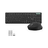 Quantum Wireless Keyboard and Mouse Combo with Nano Receiver - Black