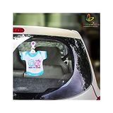 babywish Baby on Board Car Decals Cloth Safety Sign Board Come with One Hanger & One Large Vaccum Suction Cups Kids On Board Star Print - Blue