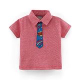 Little Kangaroos Cotton Half Sleeves T-Shirt With Tie Solid - Red