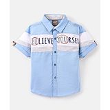 Little Kangaroos Text Printed Shirt - Blue