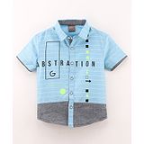 Little Kangaroos Little Kangaroo Half Sleeves Stripe Shirt - Blue