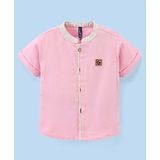 Little Kangaroos 100% Cotton Half Sleeves Shirt Solid - Pink