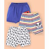 Bodycare Cotton Knit Shorts Mickey Mouse Printed Pack of 3 - Purple Black & White