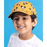 Babyhug Cotton Disney Mickey Mouse Printed   Baseball Cap - Yellow