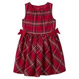 Carters Carter's Plaid Sateen Dress - Red