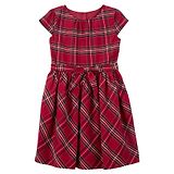 Carters Carter's Plaid Sateen Dress - Red