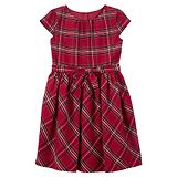 Carters Carter's Plaid Sateen Dress - Red