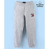 Tommy Hilfiger Organic Cotton Full Length Solid Color Lounge Pant - Light Grey