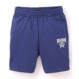 Tommy Hilfiger Cotton Shorts Text Print- Blue